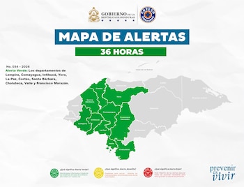 Copeco declaró alerta verde en 10 departamentos de Honduras ante el riesgo de inundaciones, crecidas de ríos y deslizamientos. (Foto: COPECO)