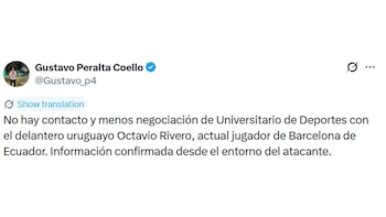 Gustavo Peralta afirmó que Universitario