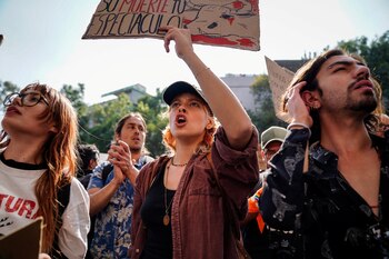 Los manifestantes también realizaron un