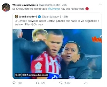 El directivo de Millonarios agredió