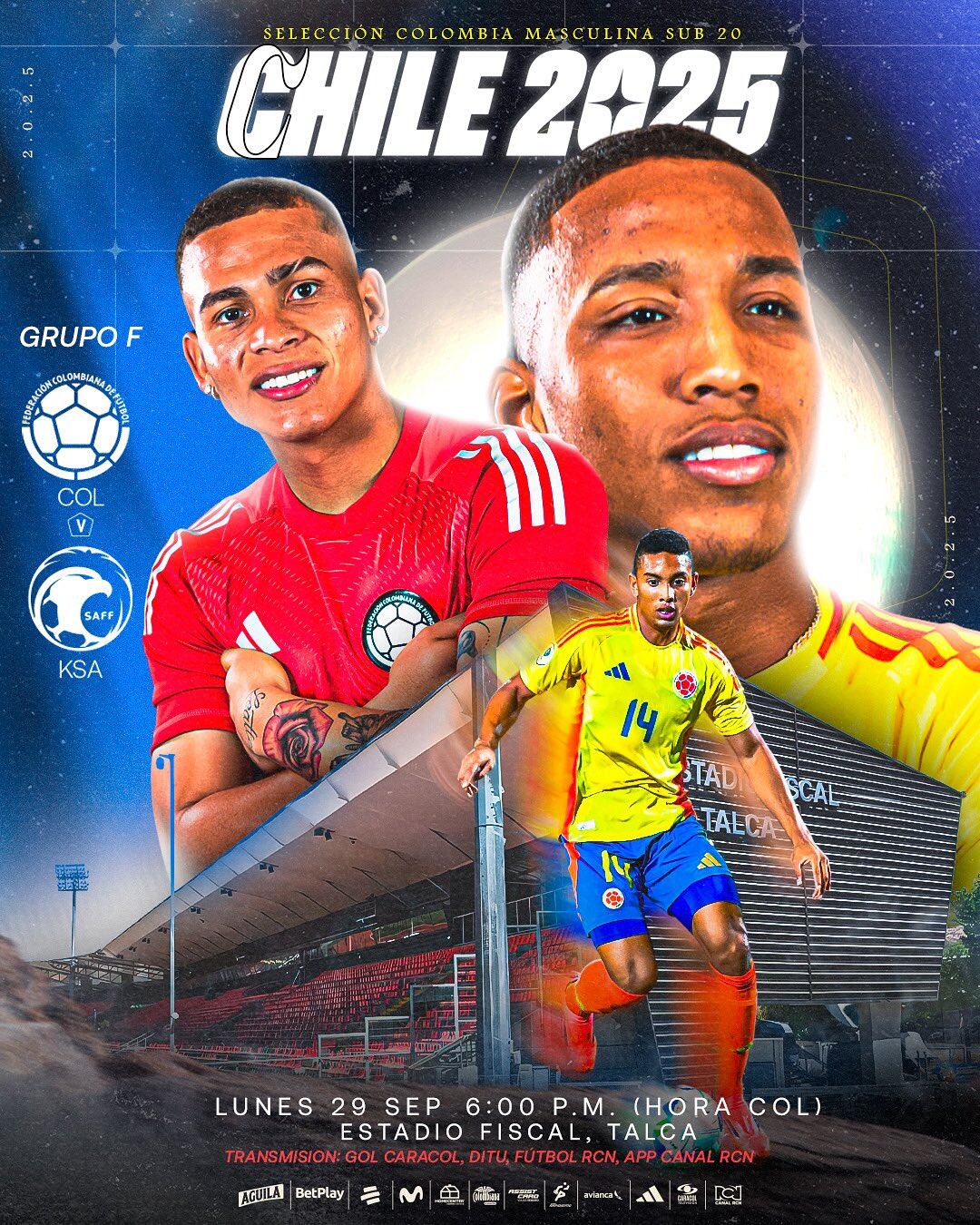La selección Colombia debuta en el grupo F de la Copa Mundial Sub-20 de la FIFA - crédito FCF