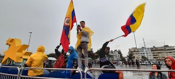 Bogotá, Domingo 19 de junio de 2022. Celebración de votantes seguidores del Pacto Histórico tras el triunfo de Gustavo Petro en las elecciones presidenciales de Colombia para al período 2022 - 2026, en inmediaciones al Movistar Arena / (Luis Velandia)