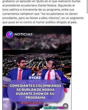 Los comediantes celebraron su aparición en la prensa tras el show - crédito Fuck News