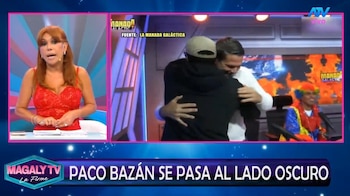 Magaly Medina cuestiona a Paco Bazán por aparecer con Farfán: “¿Cómo vas como chupe a otro lado?”. Captura: Magaly TV La Firme.