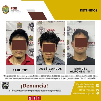 Tres hombres fueron detenidos por