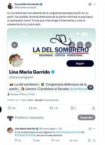La congresista Esmeralda Hernández aseguró