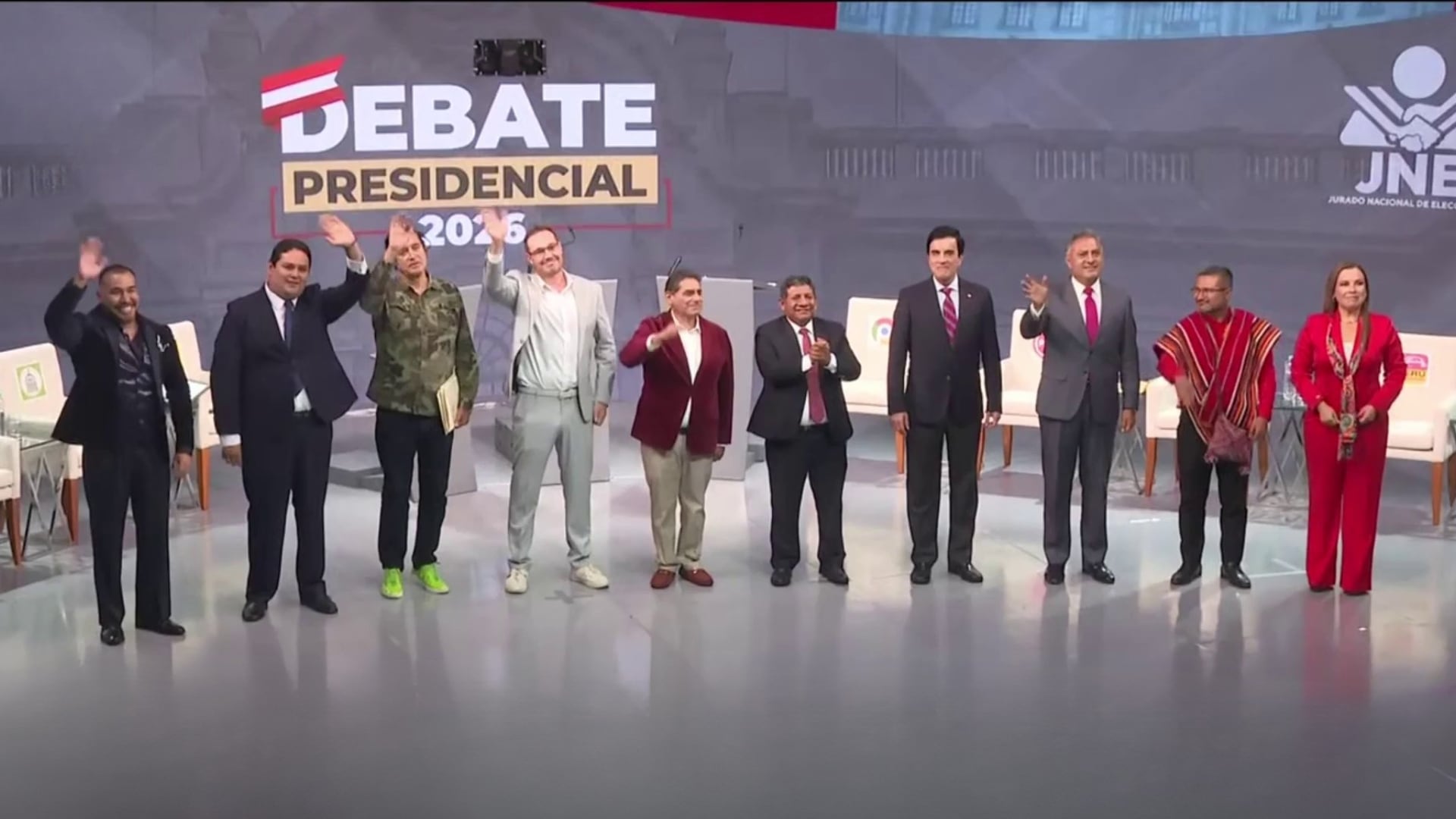 Doce candidatos participan en el Debpate Presidencial JNE del 30 de marzo. (JNE)