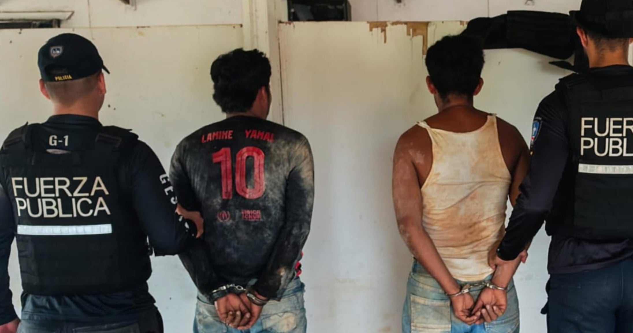 La mayoría de los aprehendidos realizaba labores de extracción ilegal de oro dentro del territorio costarricense. Cortesía: Ministerio de Seguridad Pública