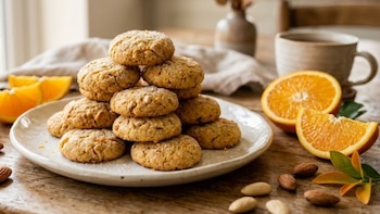 Galletitas de almendra y naranja: snack saludable, sin gluten y lleno de fibra