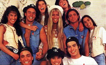 Luciano Castro junto al elenco de Jugate conmigo
