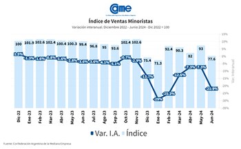 Variación de ventas según CAME