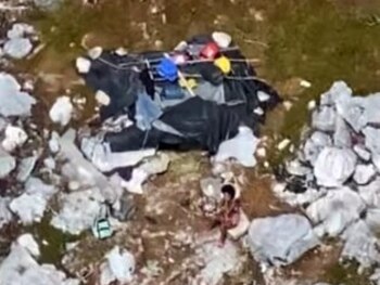 Una de las personas varadas