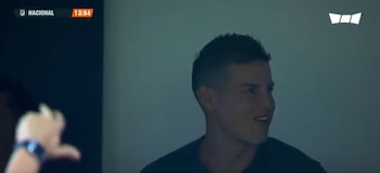 La reacción de James Rodríguez a la anotación de Edwin Cardona con Atlético Nacional - crédito Win Sports