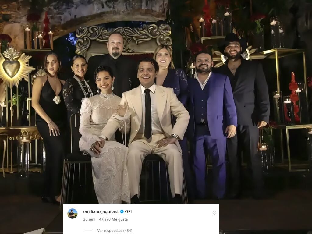 A mediados de 2024, Emiliano Aguilar externó su decepción por no haber sido invitado a la boda de su hermana Ángela Aguilar. (pepeaguilaroficial / Instagram)