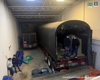 La bodega allanada en Soacha