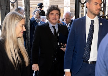 Javier Milei, presidente de Argentina, este miércoles en Madrid. (Eduardo Parra/Europa Press)