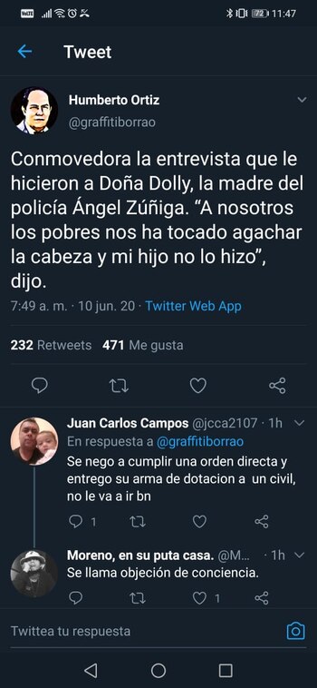 Algunos comentarios de usuarios en