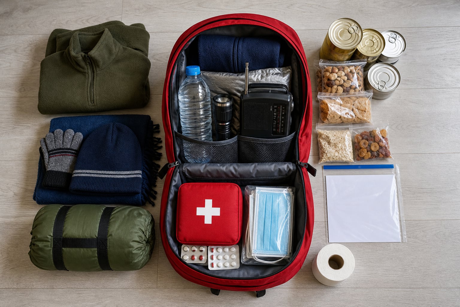 La mochila de emergencia reúne los elementos necesarios para afrontar cortes de servicios o evacuaciones. (Imagen Ilustrativa Infobae)