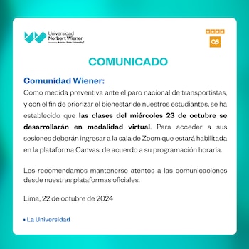 Comunicado de la U. Norbert