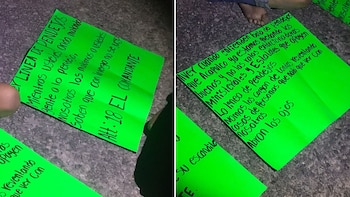 Las cartulinas fueron firmadas por