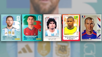 El paso del tiempo de las estrellas del fútbol en los álbumes de los Mundiales