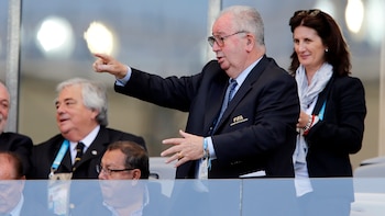 Julio Grondona durante la Copa del Mundo de Brasil 2014