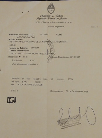 La inscripción de la asociación