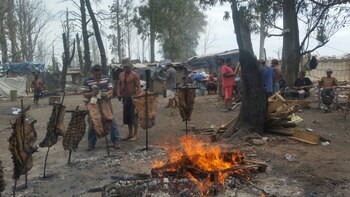 La celebración en el predio