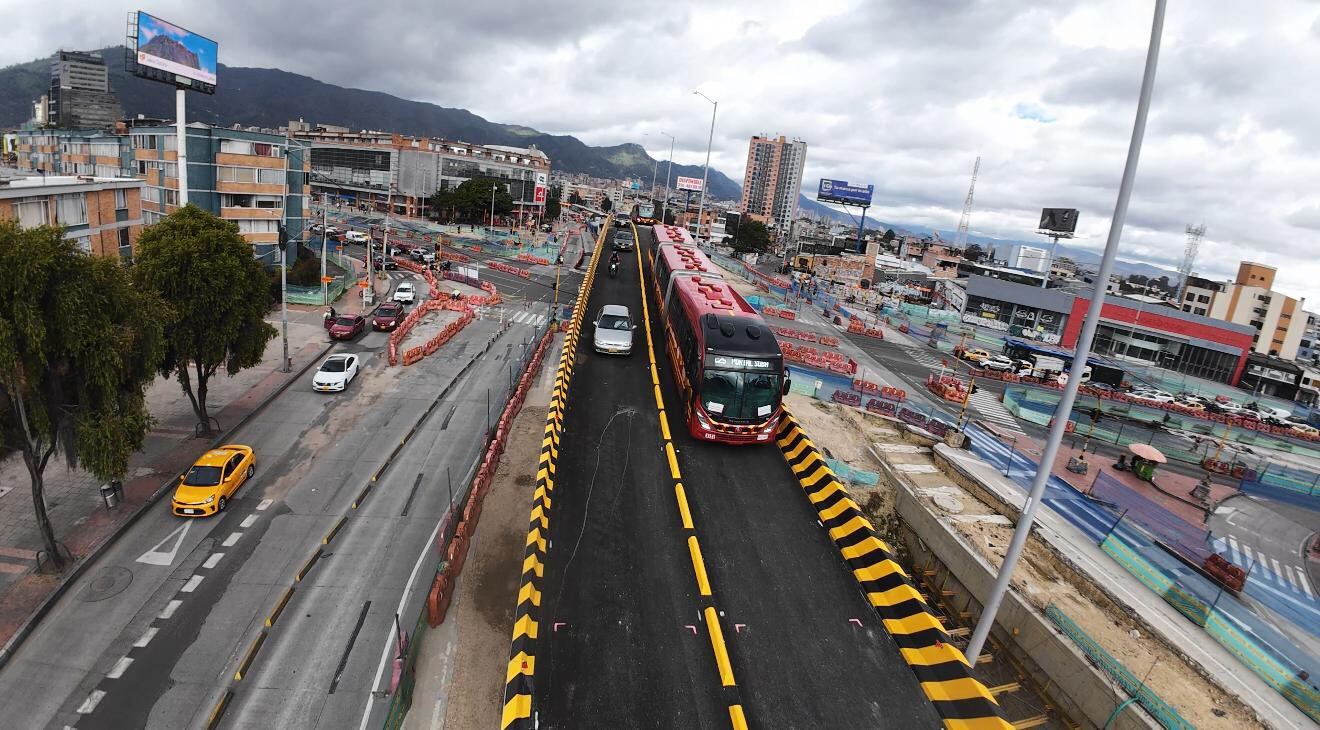 La Alcaldía de Bogotá inauguró el puente vehicular en la intersección de la avenida Suba con calle 100. (Crédito: IDU)