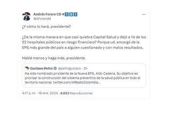 El representante Forero criticó la