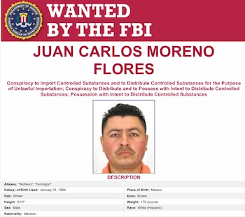 Ficha de búsqueda completa de "El Muñeco". Crédito: FBI