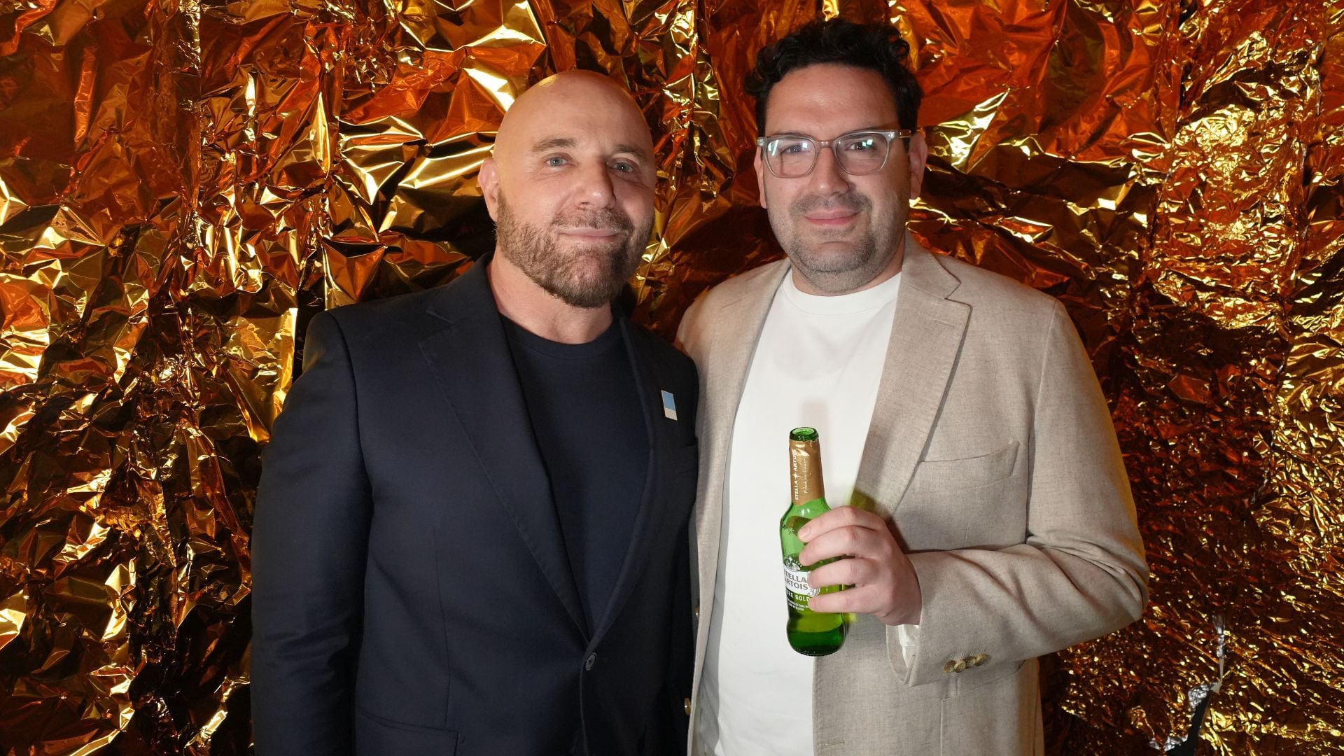 Germán Martitegui y Damián Betular fueron parte de la celebración de Stella Pure Gold (Juan Novelli)