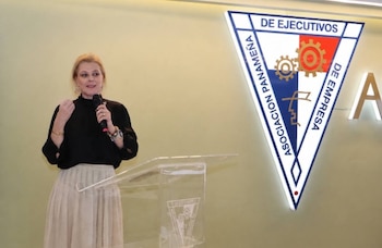 Giulia De Sanctis, presidenta de la Apede, gremio que insta a definir el futuro de la mina de cobre. (Cortesía)