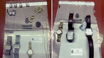 La Policía incautó relojes, collares, pulseras y otras joyas de la caja fuerte de Zapatero en el registro de su despacho