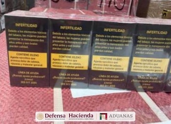 AIFA decomiso de cigarros falsos Gabinete de Seguridad de México