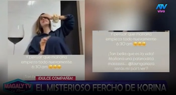 Korina Rivadeneira es captada con acompañante mientras realiza trámites y almuerza: Magaly revela detalles. Captura: Magaly TV La Firme.