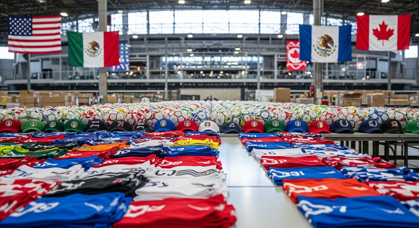El decomiso incluyó camisetas, gorros y ropa deportiva con marcas y emblemas vinculados a la Copa Mundial de la FIFA 2026. (Imagen Ilustrativa Infobae)