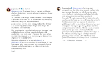 Espinosa respondió que ella misma apoyó a jóvenes talentos y rechazó los ataques personales, insistiendo en que el prestigio se construye con trabajo diario y ética - crédito @leoescocina/ Instagram