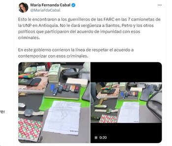 La senadora expuso los videos