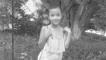 Camila, de 8 años, salió