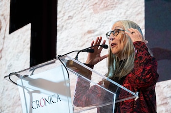 CIUDAD DE MÉXICO, 16OCTUBRE2024.- La física y astrónoma mexicana Julieta Fierro fue galardonada con el Premio Crónica 2024 en Academia durante la ceremonia en las inmediaciones del Auditorio Jaime Torres Bodet del Museo Nacional de Antropología e Historia.
FOTO: GALO CAÑAS/CUARTOSCURO.COM