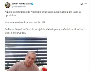 Palma prende las alarmas por video de concejal conservador y lanza fuerte comparación con la UP - crédito @PalmaEdwin/X