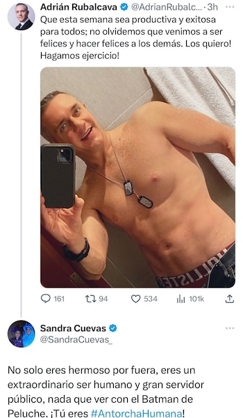 Adrián Rubalcava publicó una fotografía