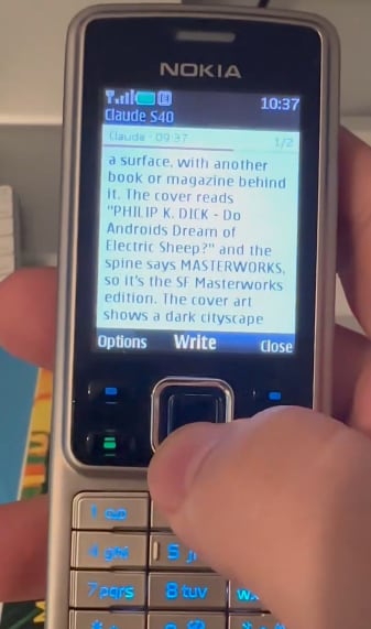 Un desarrollador logró ejecutar Claude en un Nokia de hace 20 años. (X)