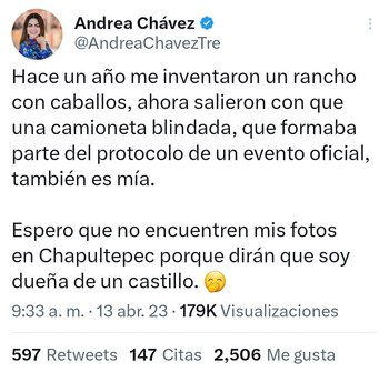 Andrea Chávez respondió y