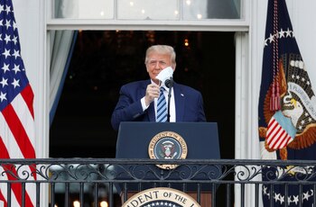Donald Trump, en el balcón de la Casa Blanca