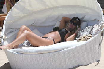 La exvedette disfrutó del sol