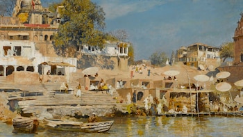 La belleza del día: “Templos y Ghat de baño en Benarés”, de Edwin Lord Weeks