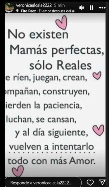 Verónica Alcalá compartió reflexivo mensaje.