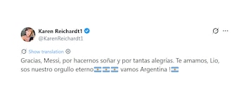 Tuit politicos argentina messi mundial